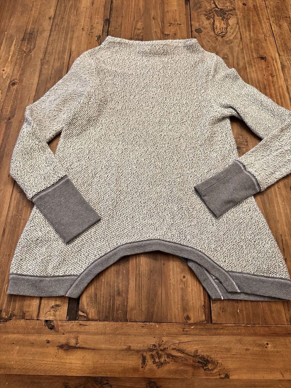 Anthropologie Postmark Knit Sweater Tunic Size XS Gray Cabincore Casual Comfort